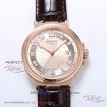 V9 Factory V9 Breguet Marine 5517 White Textured Dial Rose Gold Case 40mm Automatic Watch